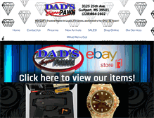 Tablet Screenshot of dadssuperpawn.com